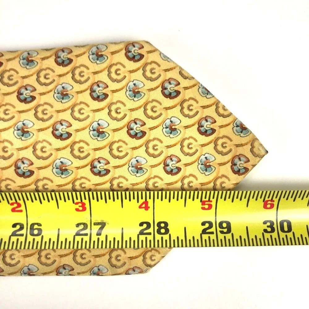 ERMENEGILDO ZEGNA Tie Silk Elegant Floral Necktie 100% Silk Made Italy 3.5 x 60